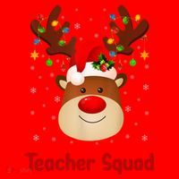 Teacher Squad Reindeer Santa Hat thumb 1