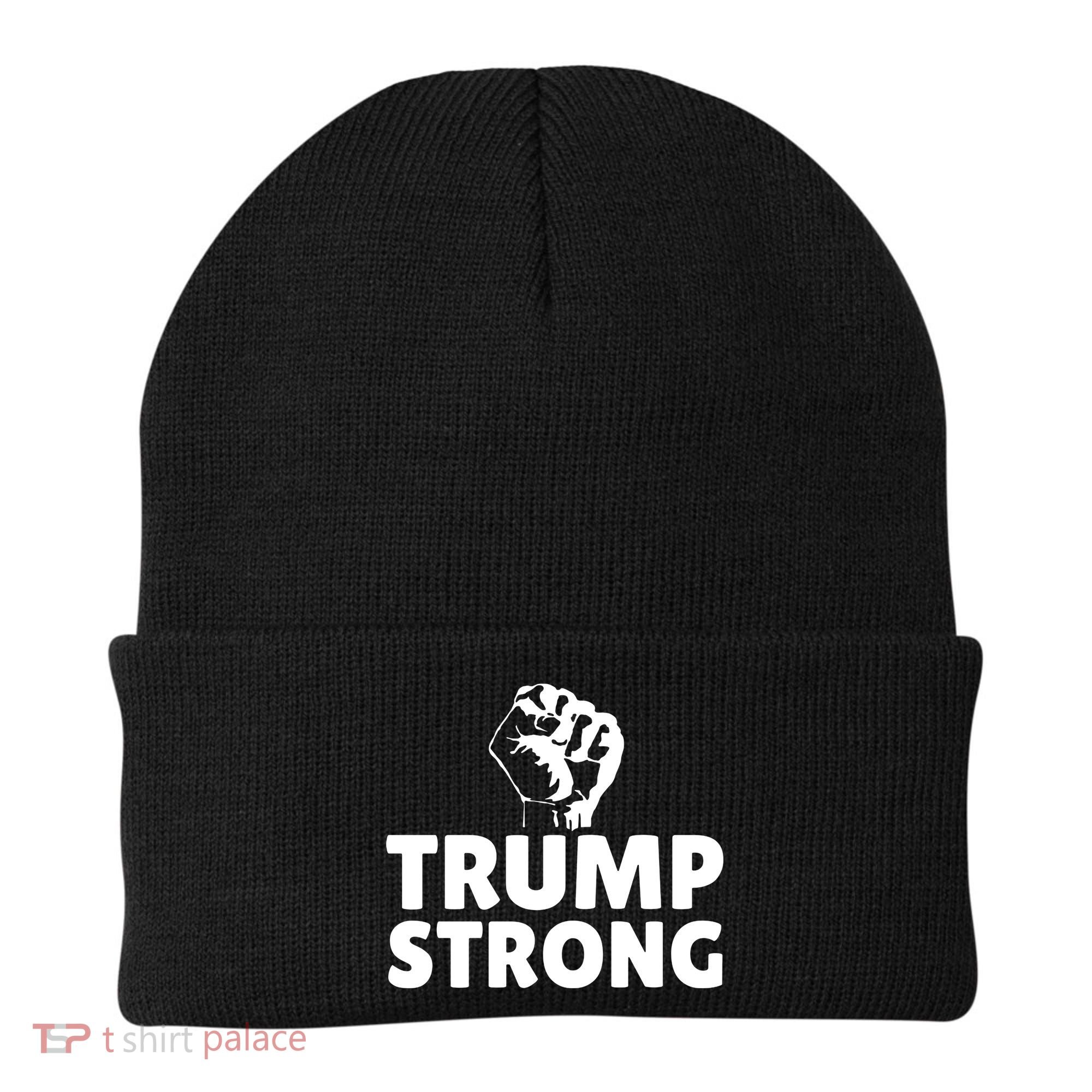 Trump Strong Rally Shooting Survivor Gun Shot Beanie
