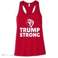 Trump Strong Rally Shooting Survivor Gun Shot Women's Tank Top thumb 0