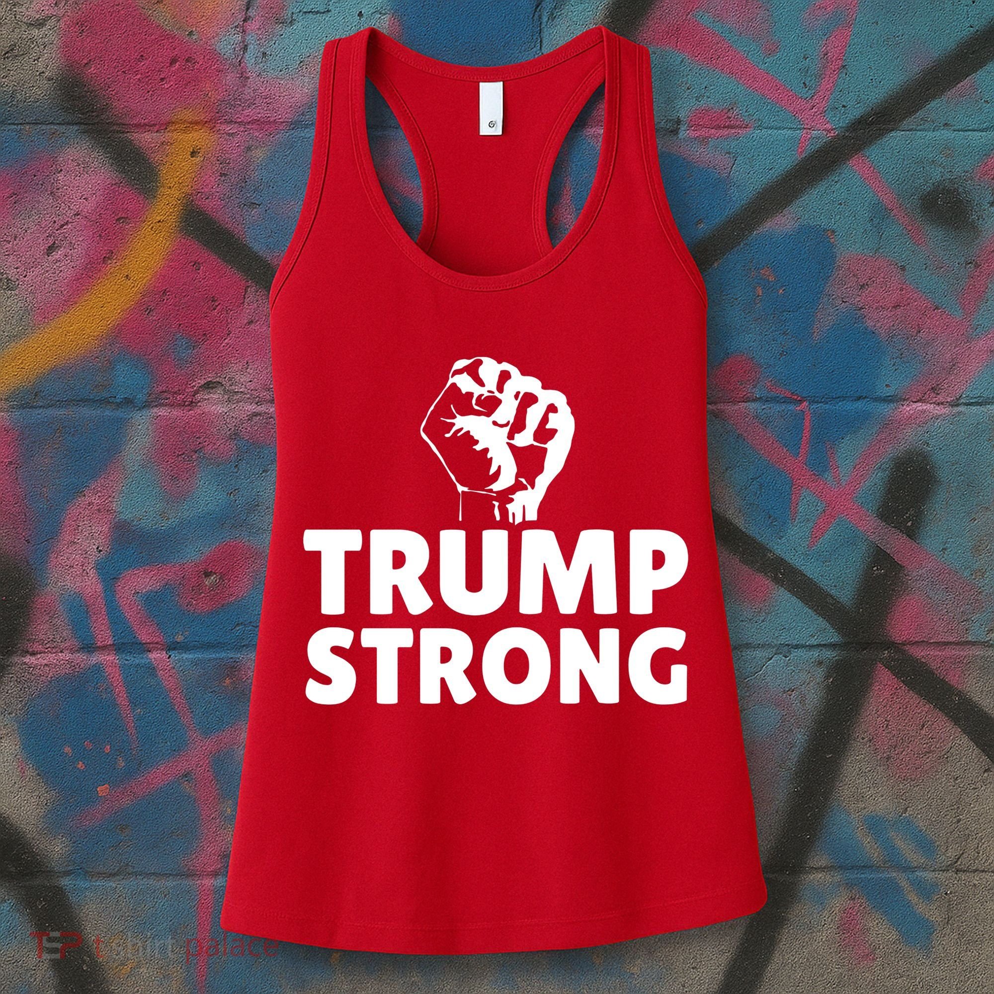 Trump Strong Rally Shooting Survivor Gun Shot Women's Tank Top