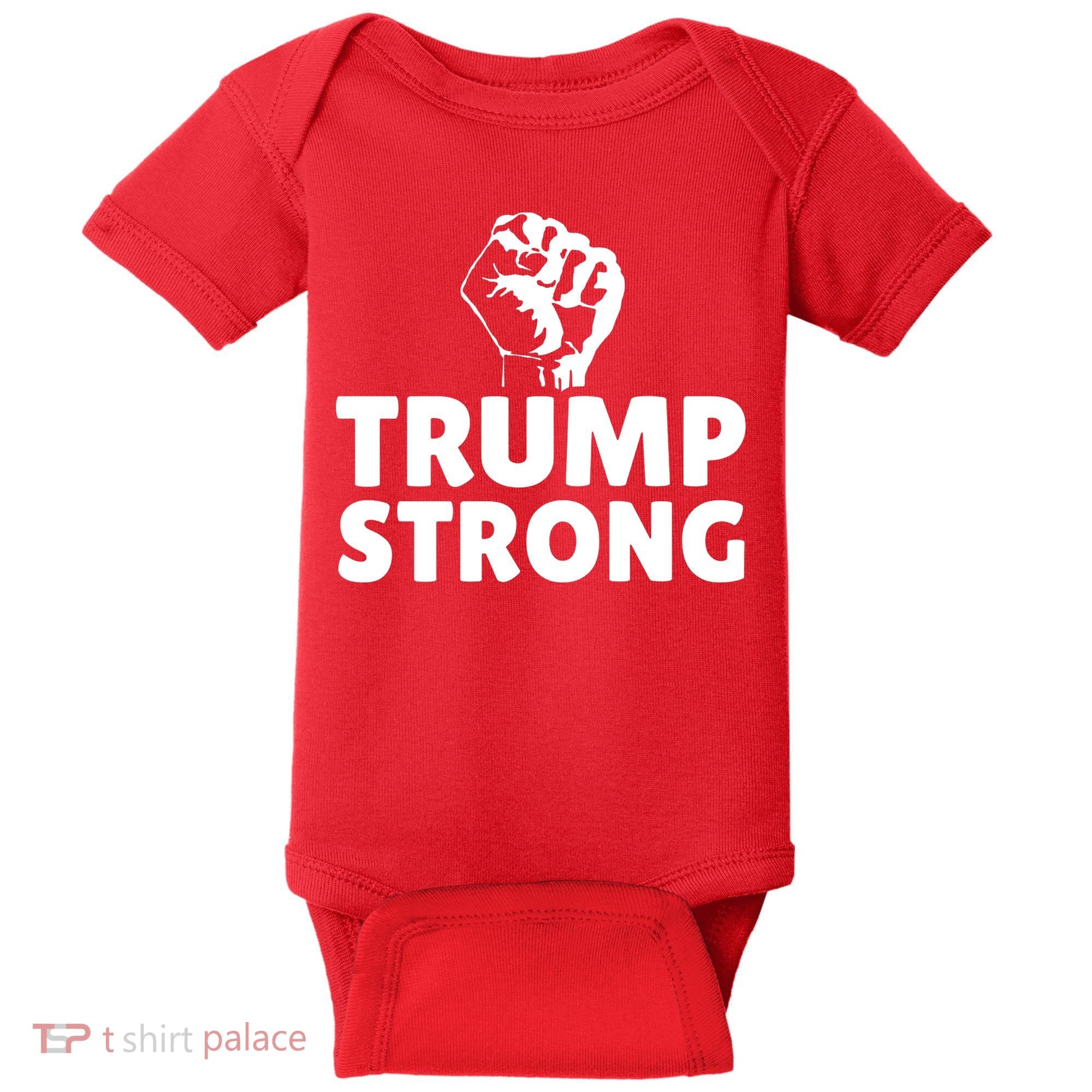 Trump Strong Rally Shooting Survivor Gun Shot Baby Bodysuit