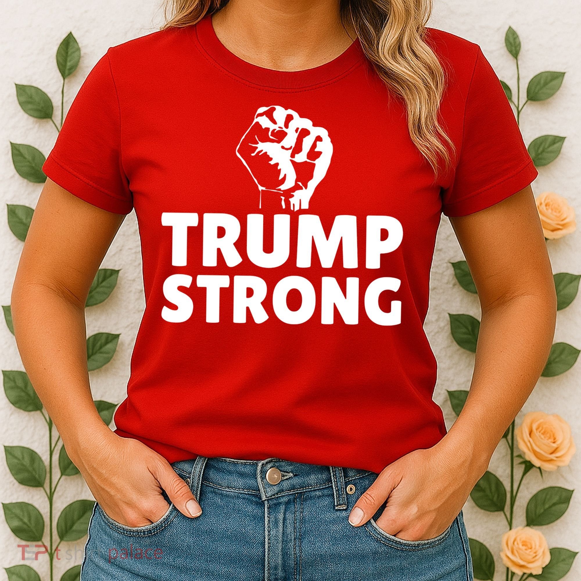 Trump Strong Rally Shooting Survivor Gun Shot Women's T-Shirt