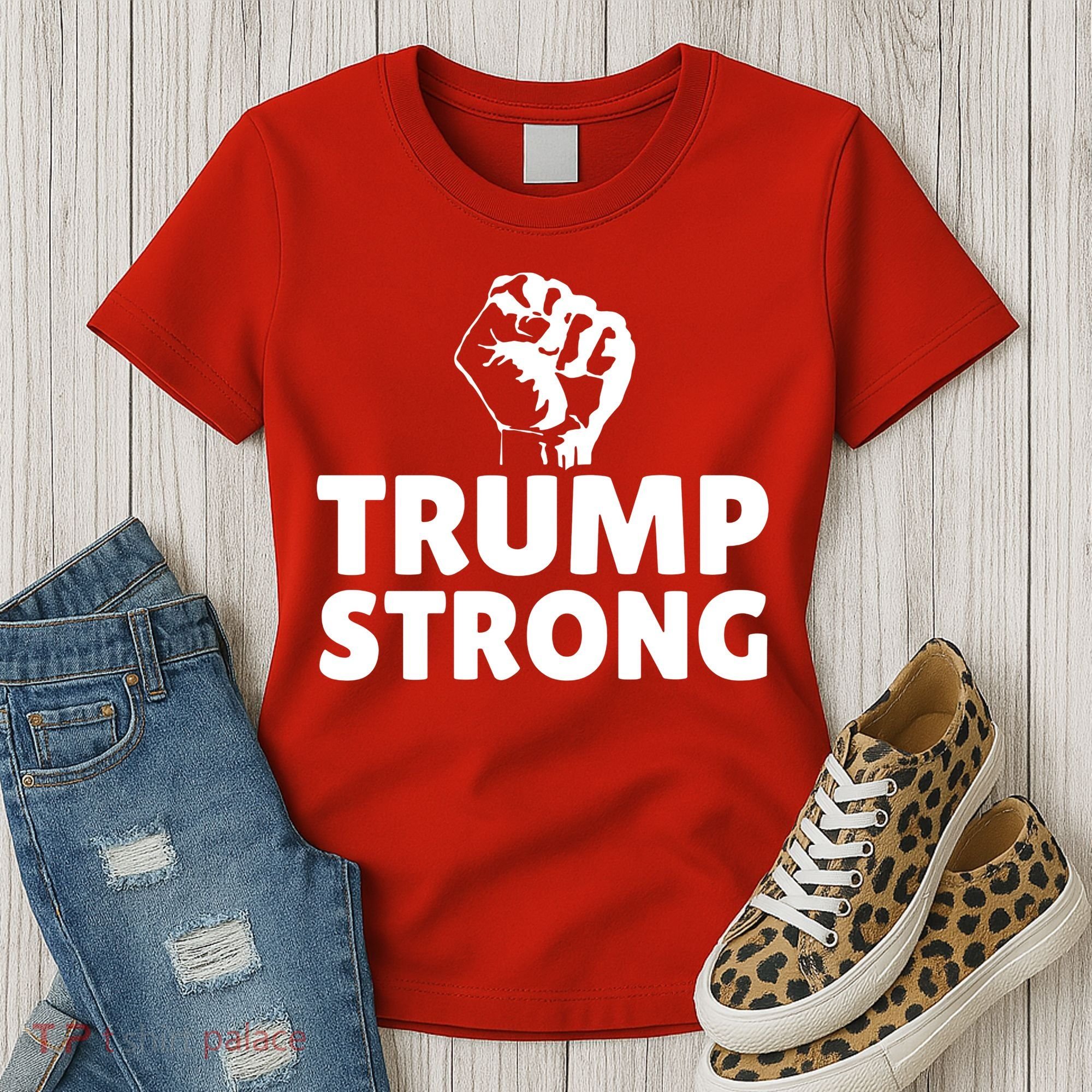 Trump Strong Rally Shooting Survivor Gun Shot Women's T-Shirt