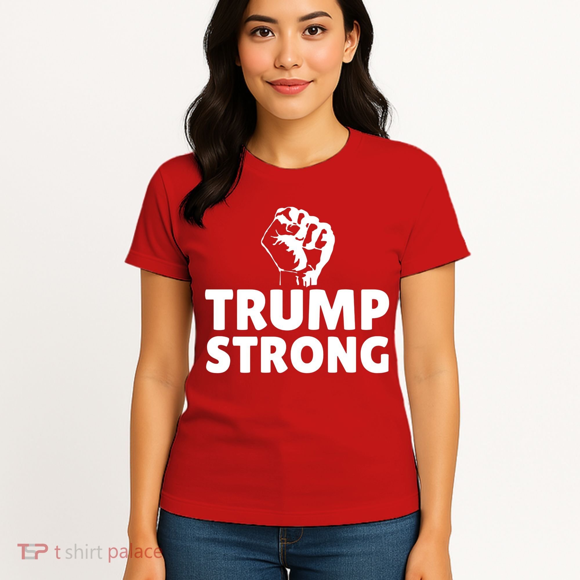 Trump Strong Rally Shooting Survivor Gun Shot Women's T-Shirt