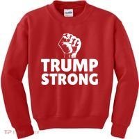 Trump Strong Rally Shooting Survivor Gun Shot Kids Sweatshirt thumb 0