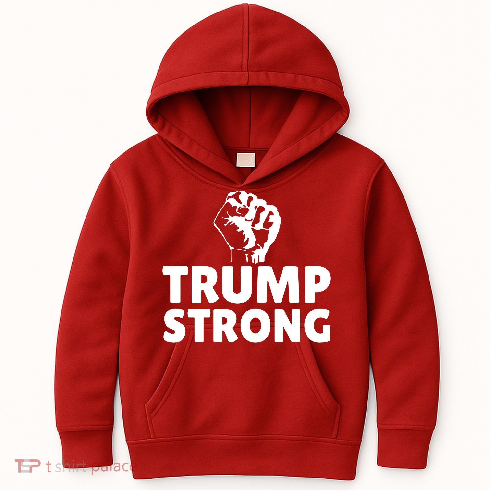 Trump Strong Rally Shooting Survivor Gun Shot Kids Hoodie