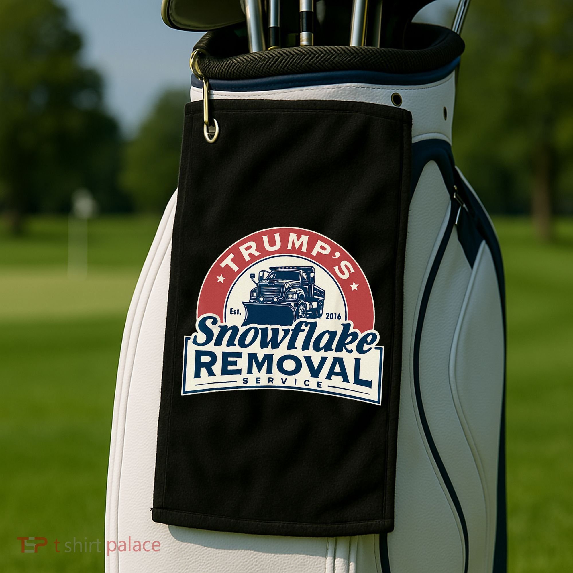 TrumpS Snowflake Removal Service Golf Towel