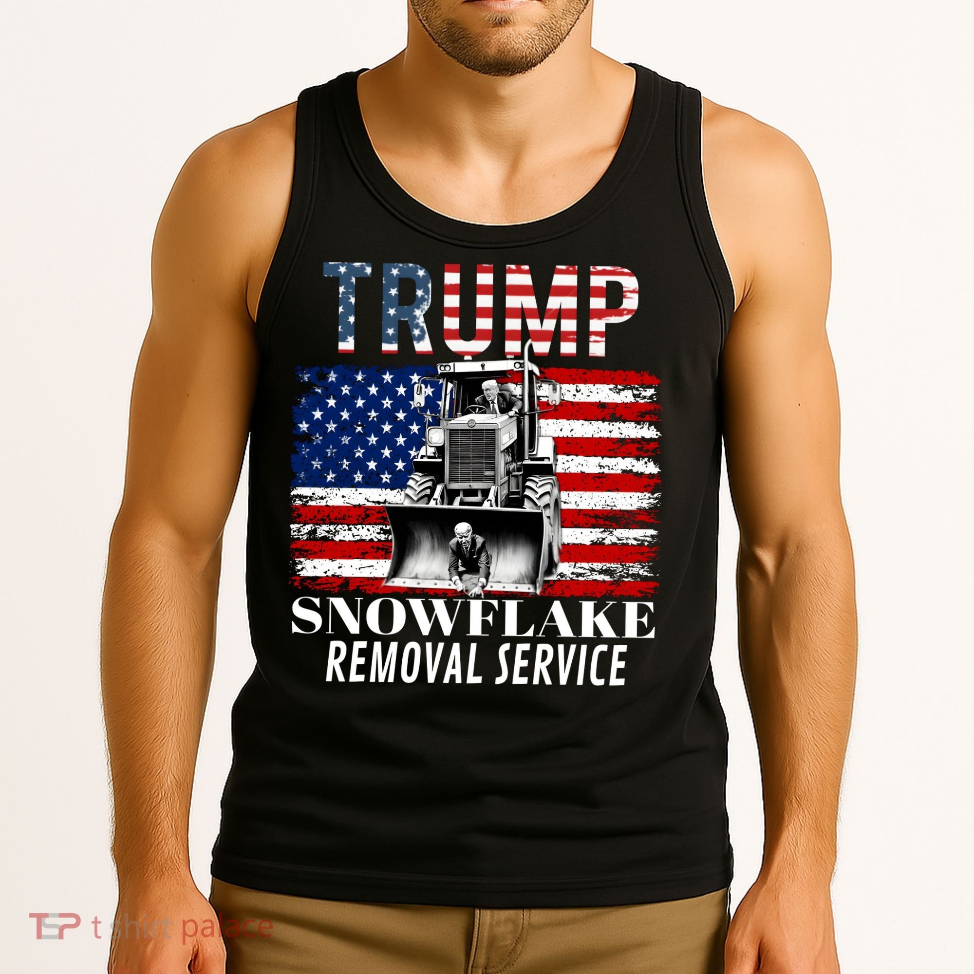 Trump Snowflake Removal Service Funny Donald Trump 2024 Tank Top