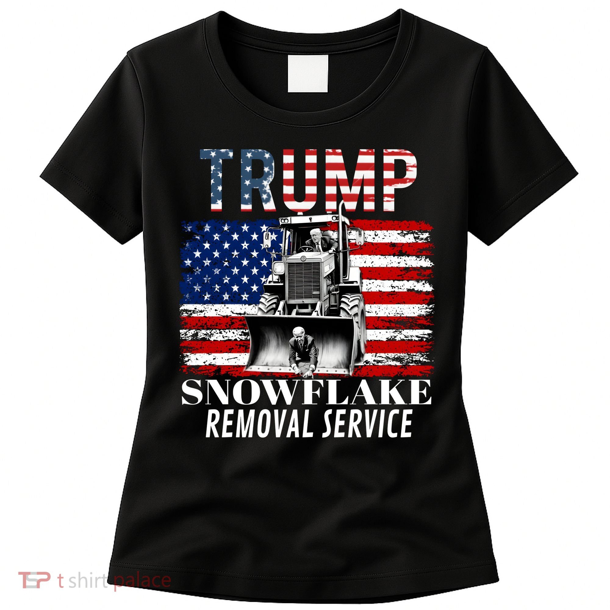 Trump Snowflake Removal Service Funny Donald Trump 2024 Women's T-Shirt