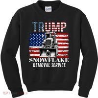 Trump Snowflake Removal Service Funny Donald Trump 2024 Kids Sweatshirt thumb 0