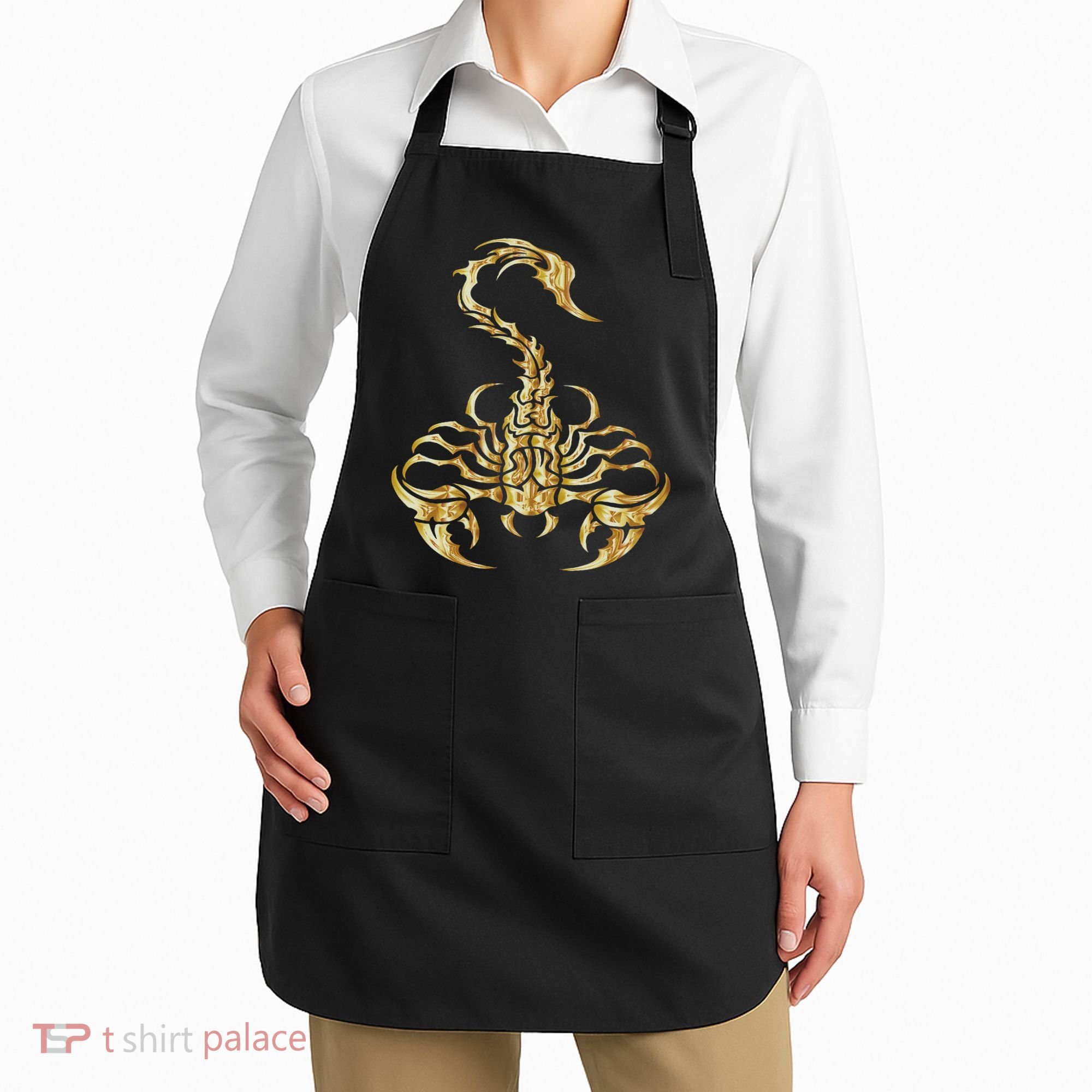 Tribal Scorpion Scorpio Astrology Zodiac Tattoo Apron