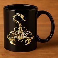 Tribal Scorpion Scorpio Astrology Zodiac Tattoo 11oz C Handle Ceramic Mug thumb 3