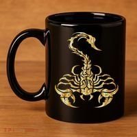 Tribal Scorpion Scorpio Astrology Zodiac Tattoo 11oz C Handle Ceramic Mug thumb 4