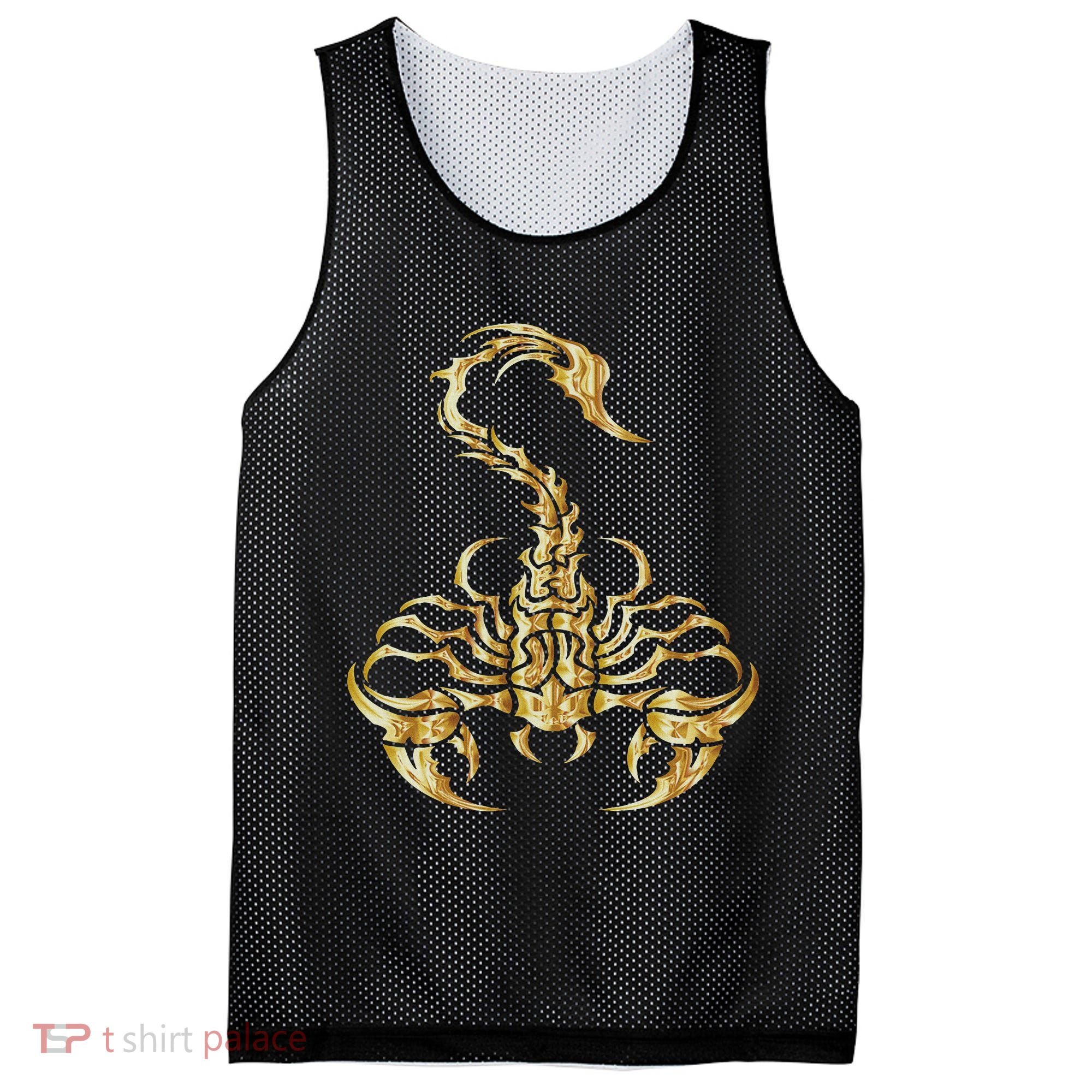 Tribal Scorpion Scorpio Astrology Zodiac Tattoo Mesh Reversible Basketball Jersey Tank
