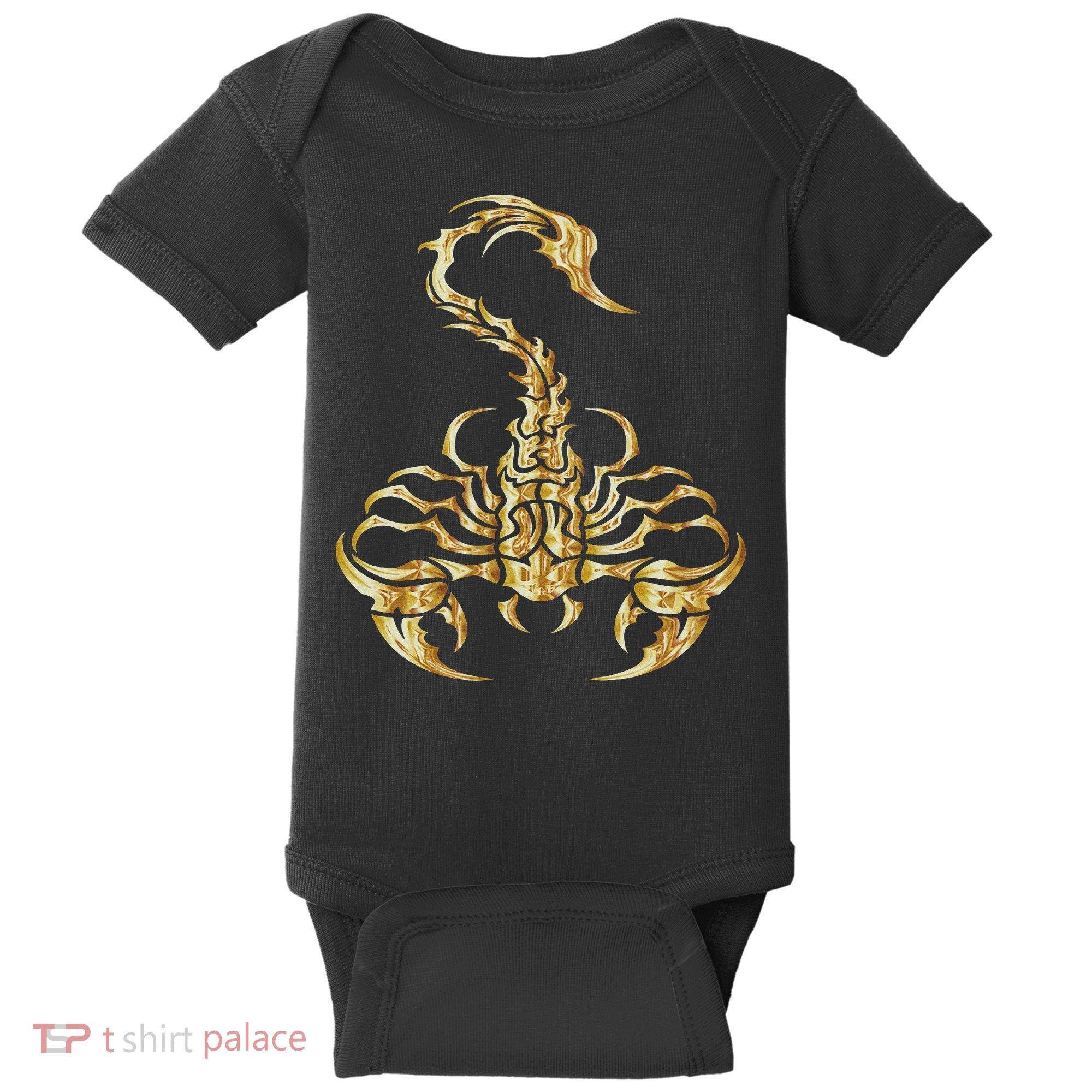 Tribal Scorpion Scorpio Astrology Zodiac Tattoo Baby Bodysuit