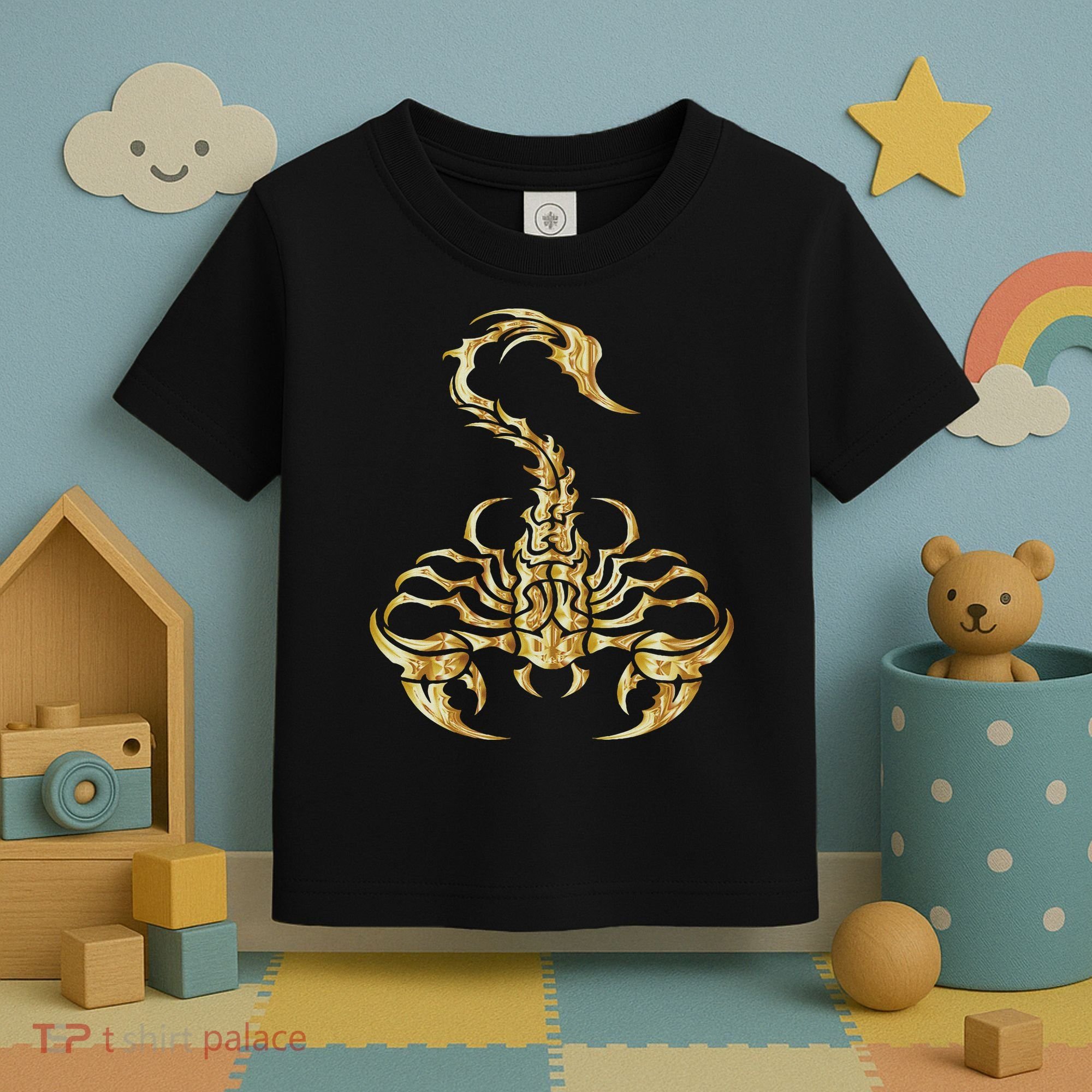 Tribal Scorpion Scorpio Astrology Zodiac Tattoo Toddler T-Shirt
