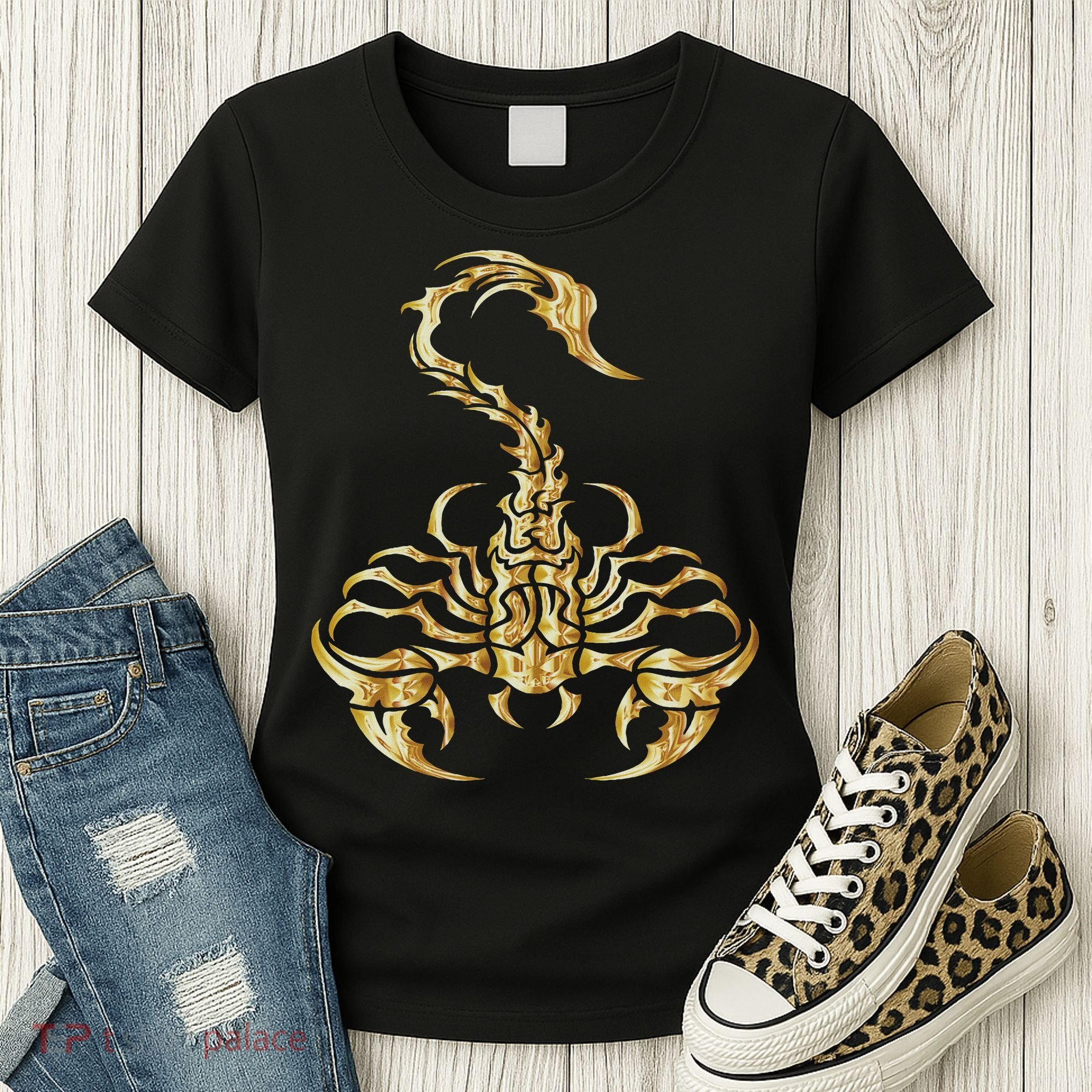 Tribal Scorpion Scorpio Astrology Zodiac Tattoo Women's T-Shirt