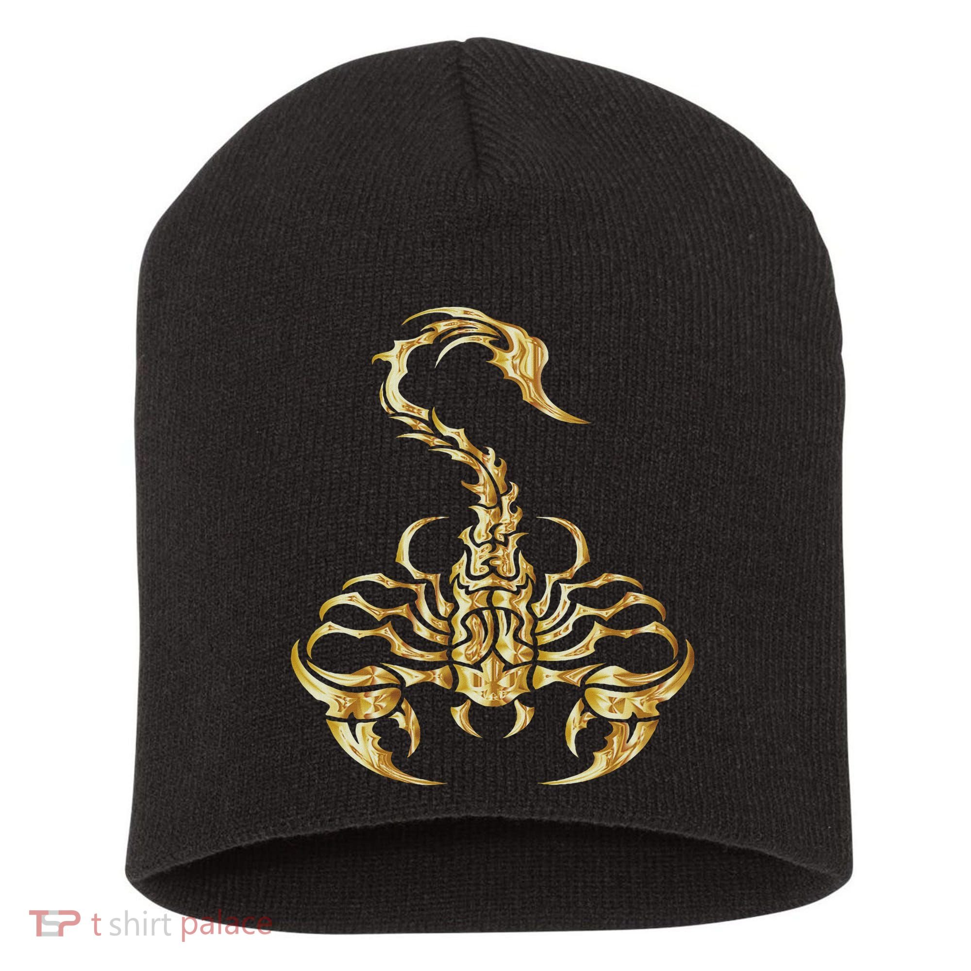 Tribal Scorpion Scorpio Astrology Zodiac Tattoo Short Acrylic Beanie