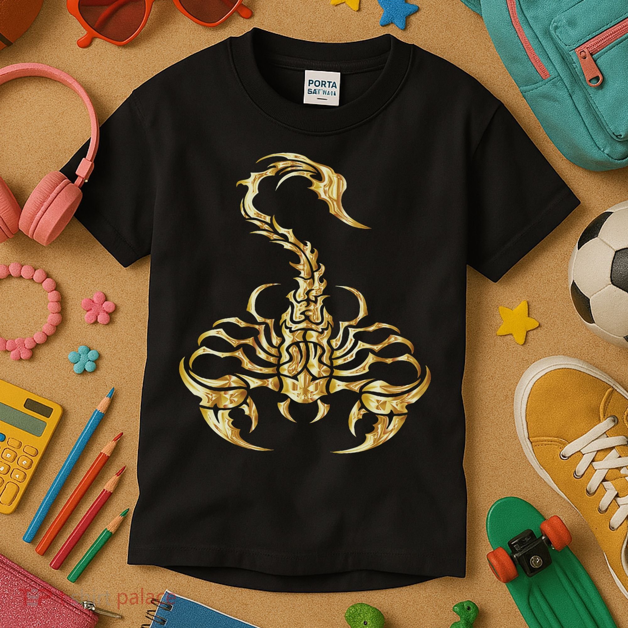 Tribal Scorpion Scorpio Astrology Zodiac Tattoo Kids T-Shirt