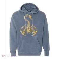 Tribal Scorpion Scorpio Astrology Zodiac Tattoo Comfort Colors Garment-Dyed Hooded Sweatshirt thumb 0