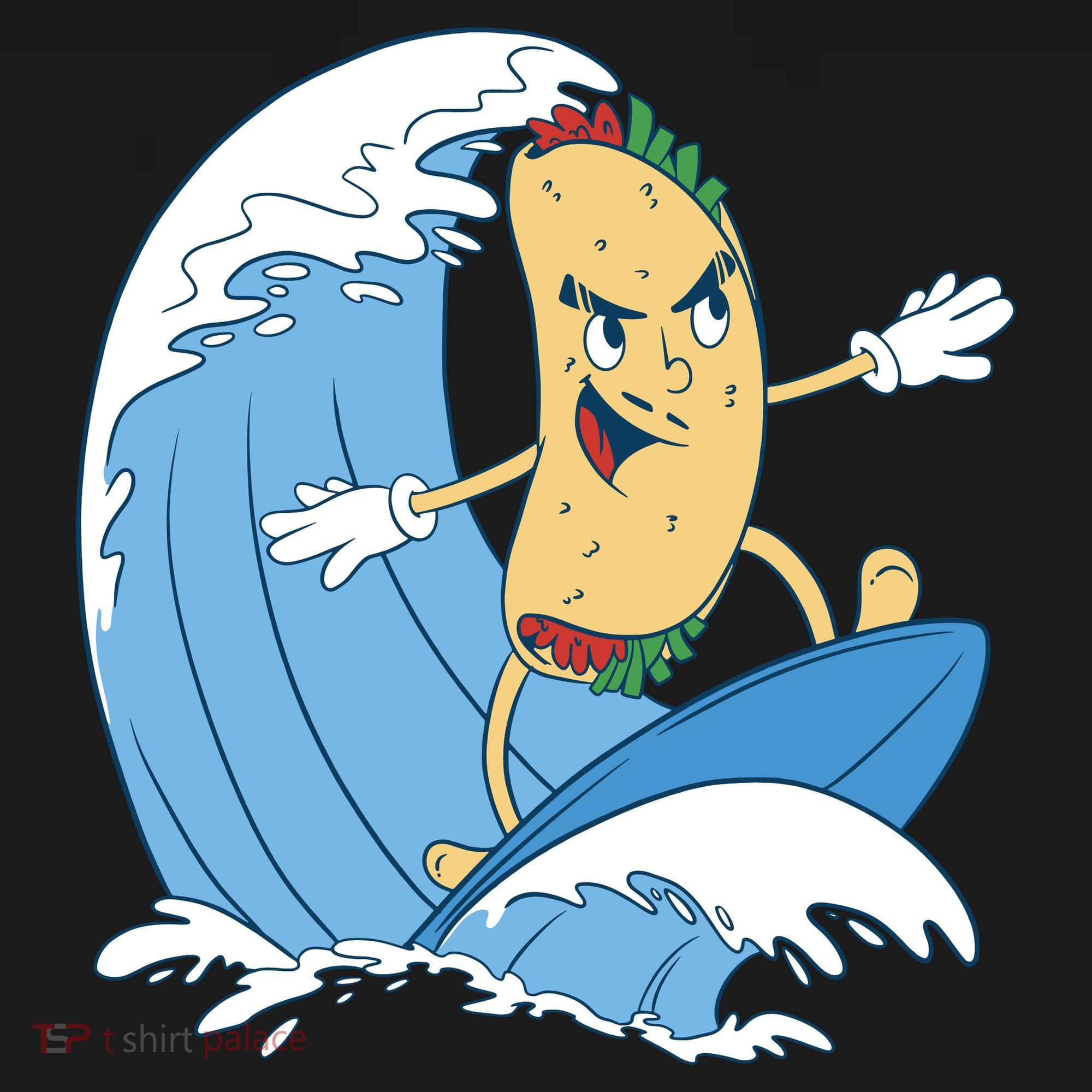 Taco Surfer Surfing Funny Doggie Tank