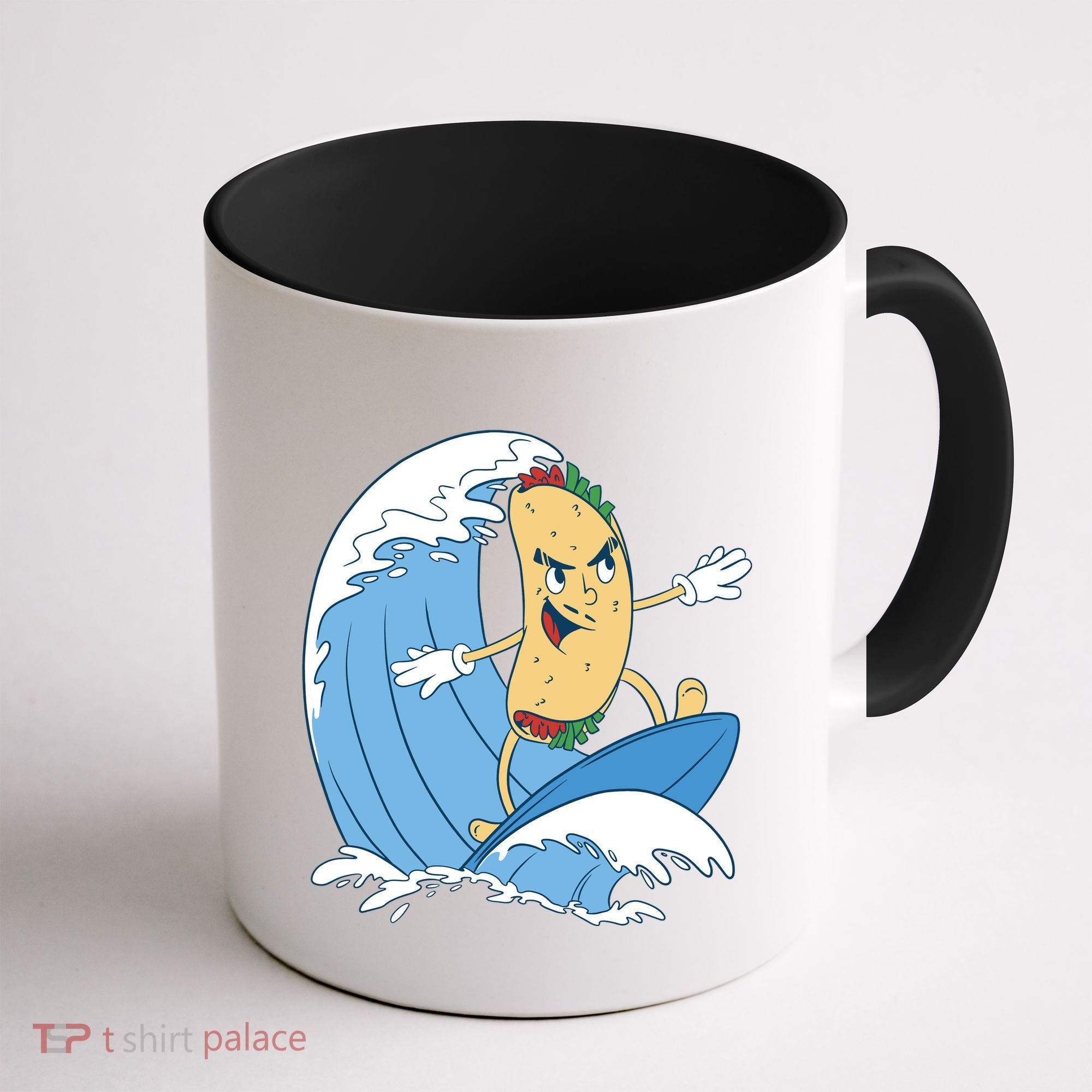 Taco Surfer Surfing Funny Coffee Mug