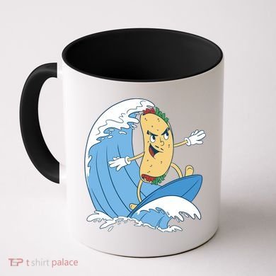 Taco Surfer Surfing Funny Coffee Mug