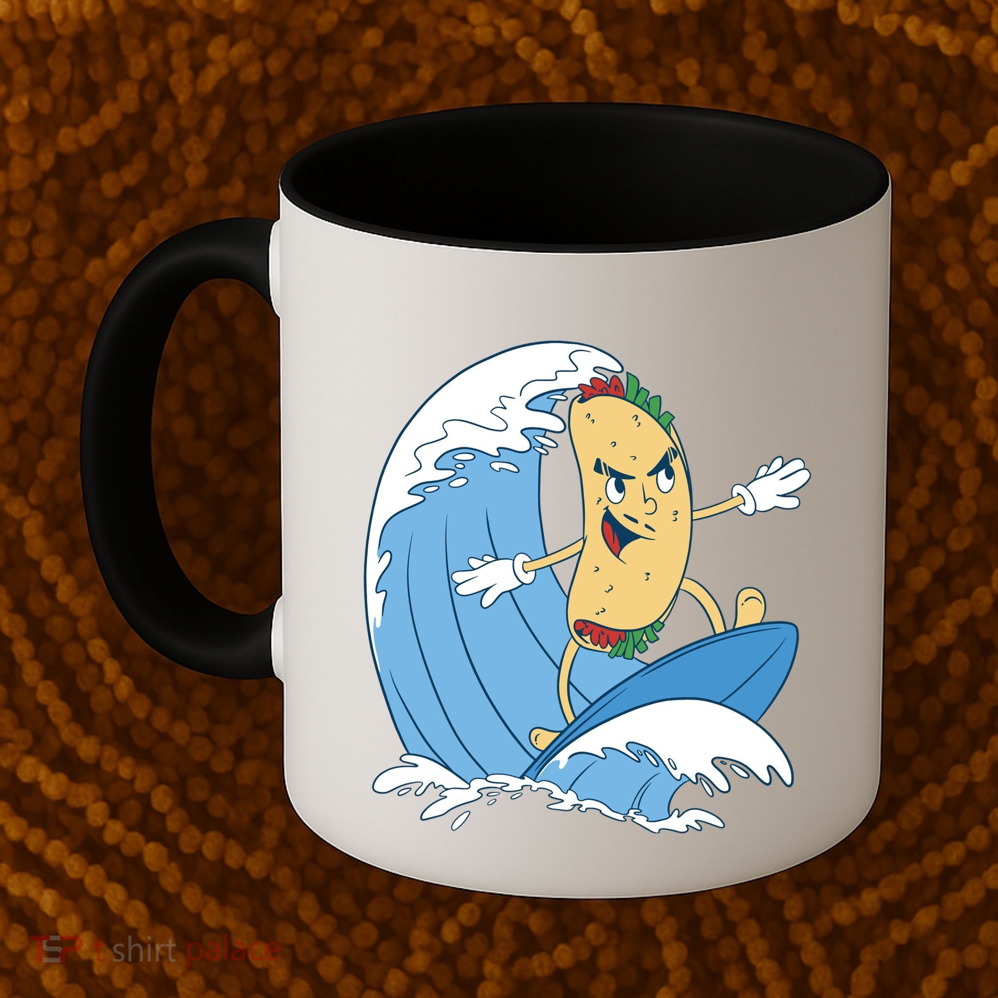 Taco Surfer Surfing Funny Coffee Mug