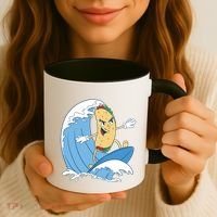 Taco Surfer Surfing Funny Coffee Mug thumb 3