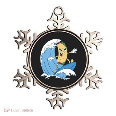 Taco Surfer Surfing Funny Ornament