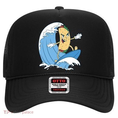 Taco Surfer Surfing Funny Hat