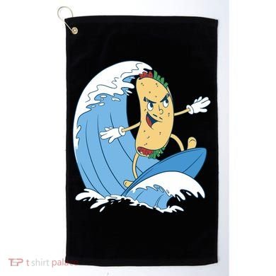 Taco Surfer Surfing Funny Golf Towel