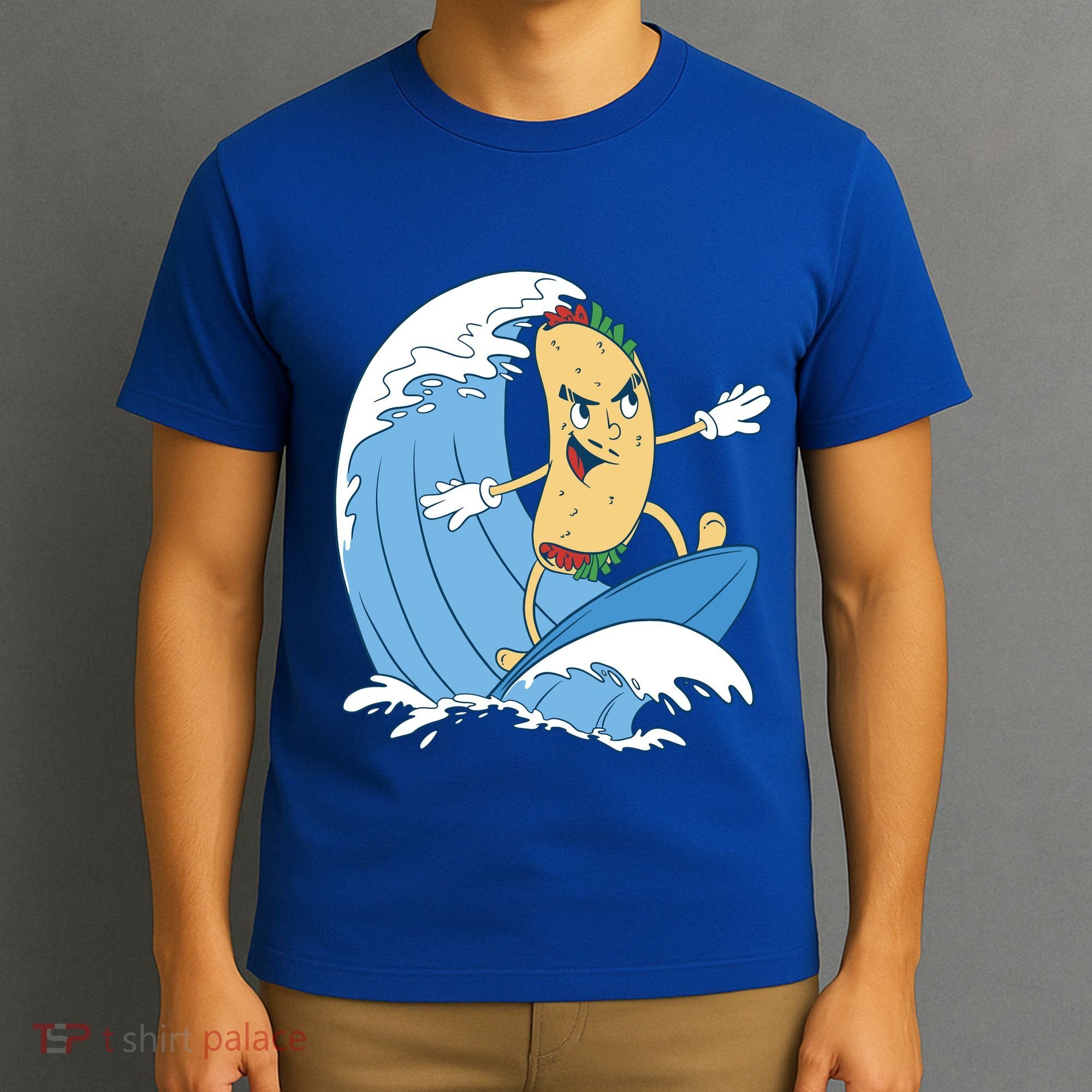 Taco Surfer Surfing Funny T-Shirt