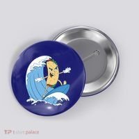 Taco Surfer Surfing Funny Button thumb 0