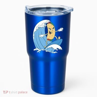 Taco Surfer Surfing Funny Tumbler