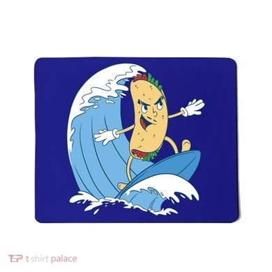 Taco Surfer Surfing Funny Mousepad
