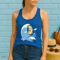Taco Surfer Surfing Funny Women's Tank Top thumb 2