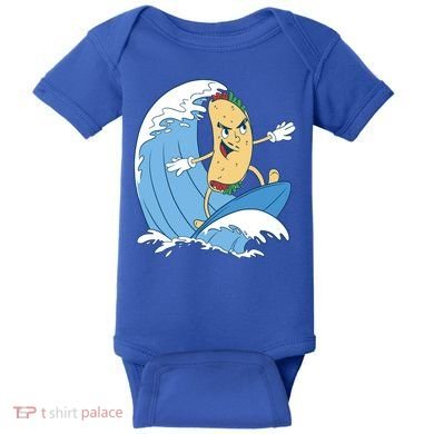 Taco Surfer Surfing Funny Baby Bodysuit