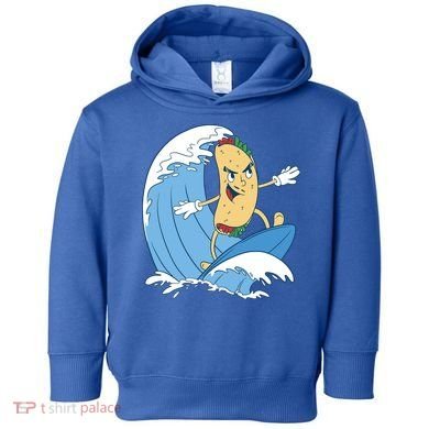 Taco Surfer Surfing Funny Toddler Hoodie