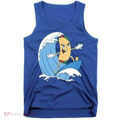 Taco Surfer Surfing Funny Tank Top