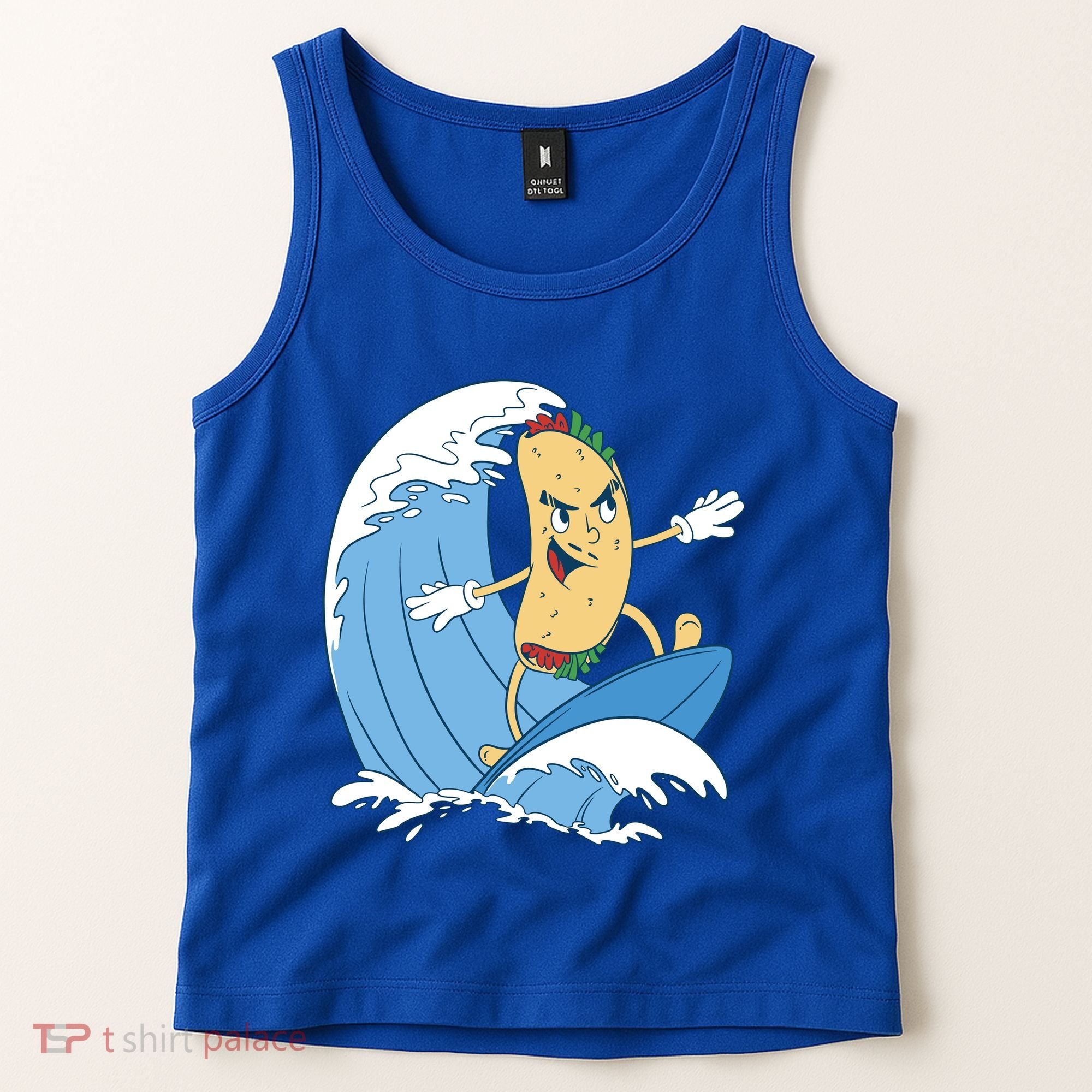 Taco Surfer Surfing Funny Tank Top