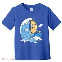 Taco Surfer Surfing Funny Toddler T-Shirt thumb 0