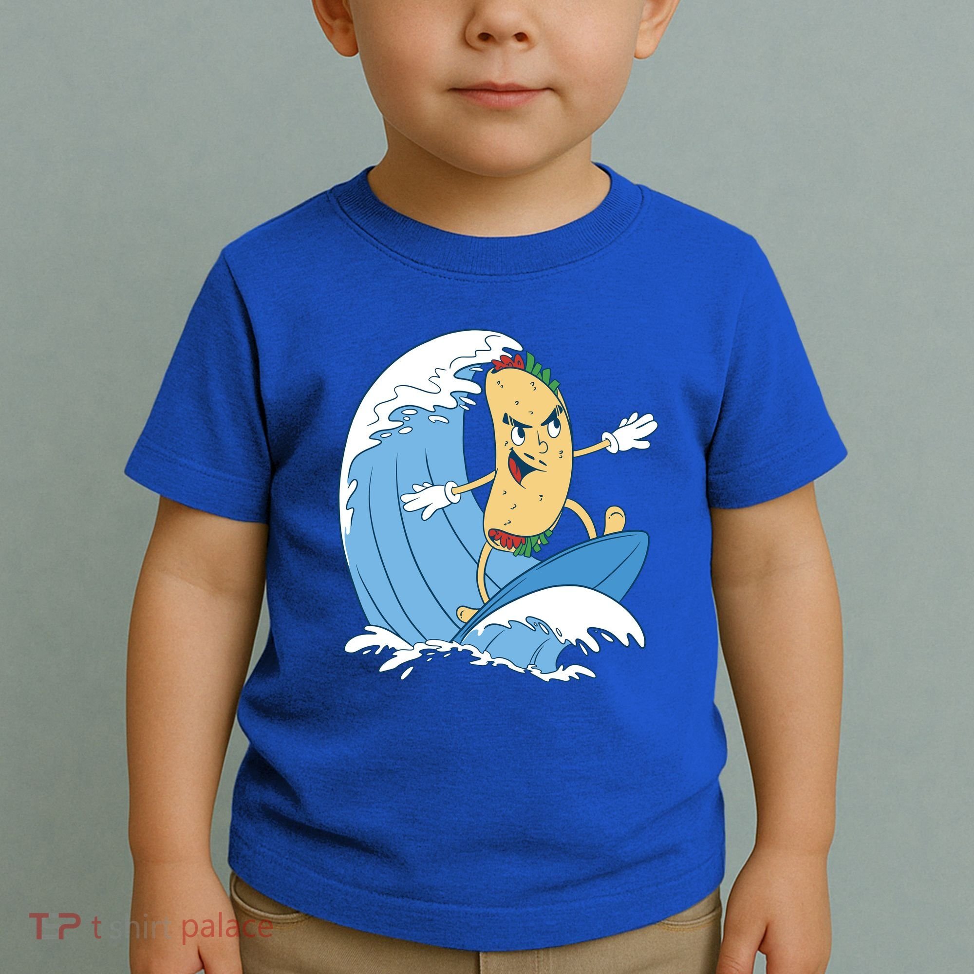 Taco Surfer Surfing Funny Toddler T-Shirt