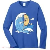 Taco Surfer Surfing Funny Women's Long Sleeve Shirt thumb 0
