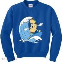 Taco Surfer Surfing Funny Kids Sweatshirt thumb 0