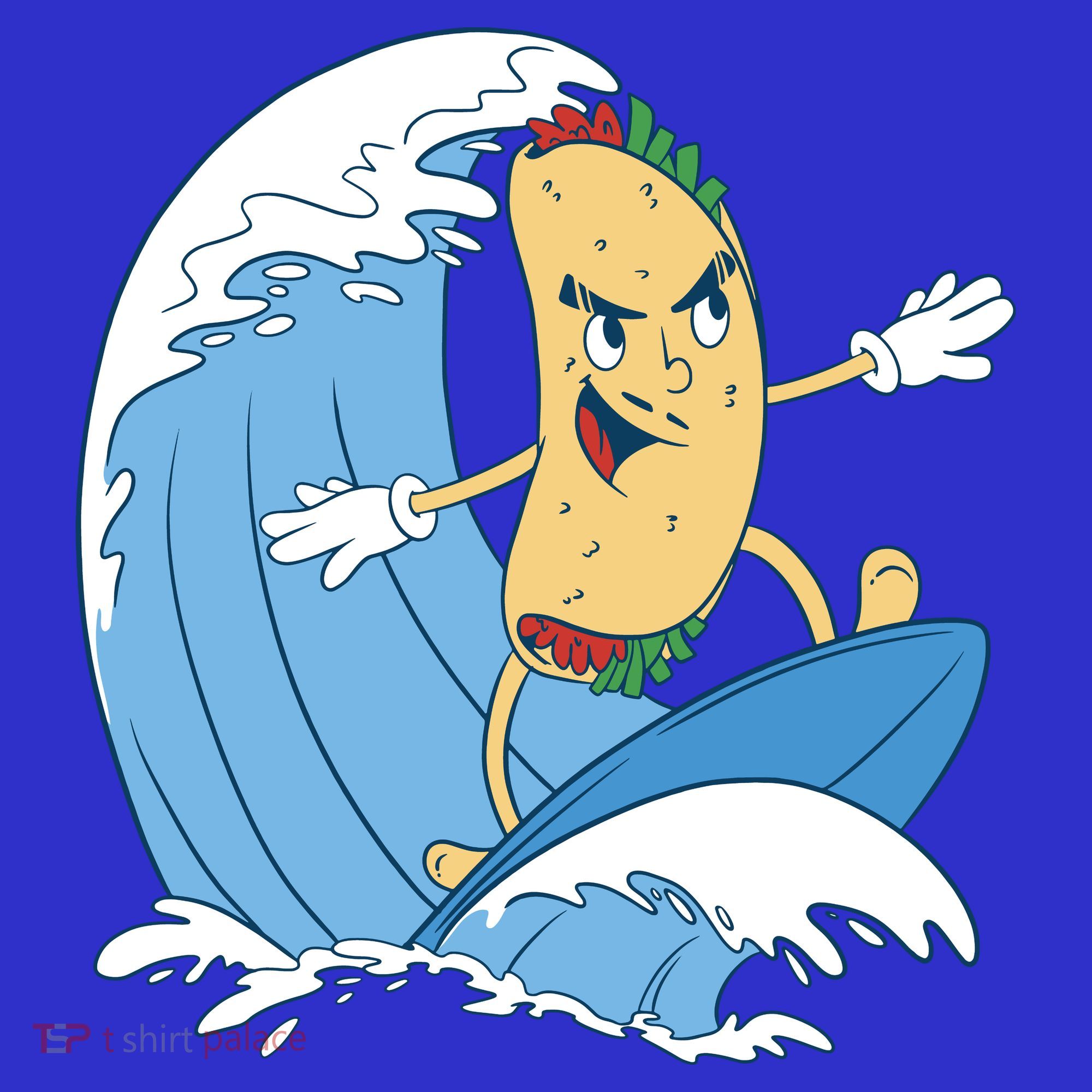 Taco Surfer Surfing Funny Kids T-Shirt