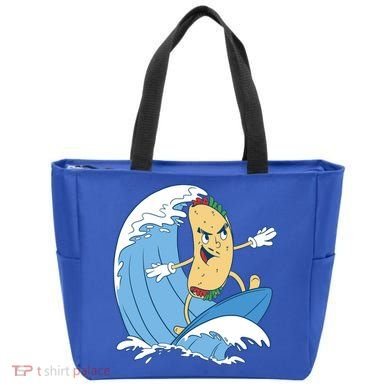 Taco Surfer Surfing Funny Tote Bag