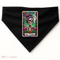 The Stoner Skeleton Tarot Card Funny 420 Cannabis USA-Made Doggie Bandana thumb 0