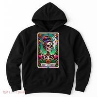 The Stoner Skeleton Tarot Card Funny 420 Cannabis Hoodie thumb 0