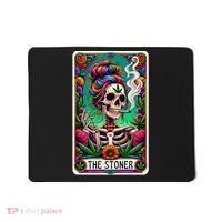 The Stoner Skeleton Tarot Card Funny 420 Cannabis Mousepad thumb 0